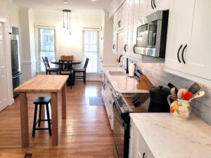 Wall removed in kitchen remodel