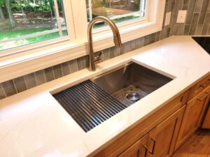 workstation sink in kitchen remodel
