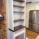 Custom bookshelf with GFI outlet